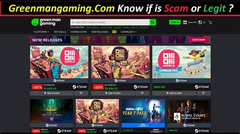 Green Man Gaming works with companies like Steam, Uplay, Origin, and the Epic Games Store to sell in-game keys at retail and discounted prices which can be redeemed by customers on respective platforms. . Greenmangamingcom legit
